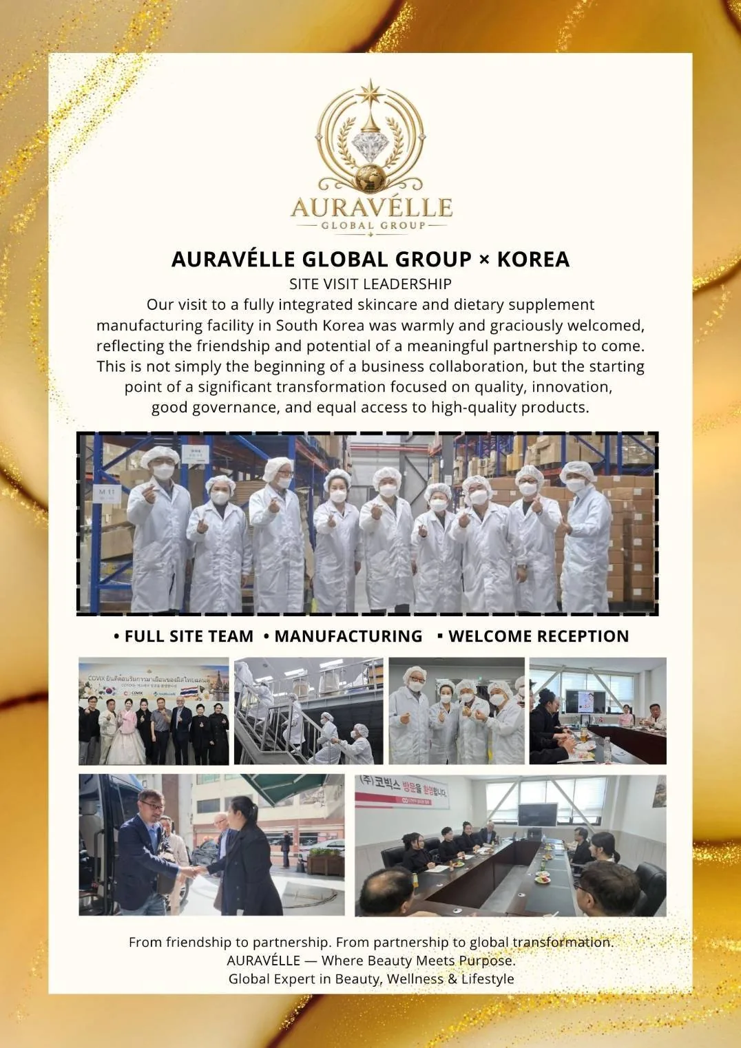 AURAVÉLLE GLOBAL GROUP × Korea — site visit leadership